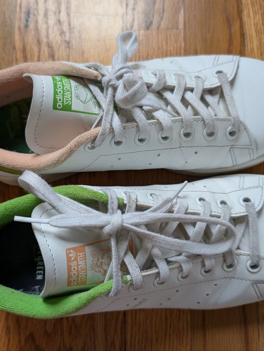 Adidas Stan Smith White Mis Peggy&Kermit Leather Sneakers Women Size 6 - Picture 4 of 9
